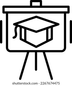 Presentation Line Vector Icon Design