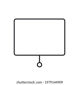 Icono lineal de presentación. Ilustración personalizable de línea delgada. Símbolo de contorno. Dibujo de contorno aislado del vector. Trazo editable