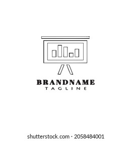 presentation logo cartoon icon design template black modern isolated vector