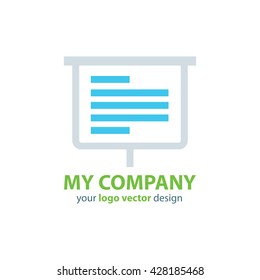 presentation Logo design blue, green color