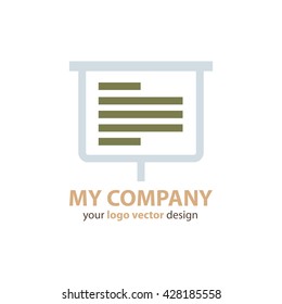 presentation Logo design brown, green color