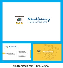 Presentation Logo design with Tagline & Front and Back Busienss Card Template. Vector Creative Design