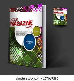 Presentation of magazine cover design template., vector illustration.