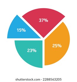 Presentation management data chart, diagram, percentage progress infographic. For corporatereport, annual reports, marketing and presentation. Vector Illustration
