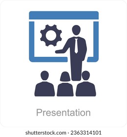 Presentation and meeting icon concept