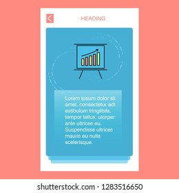 Presentation mobile vertical banner design design. Vector