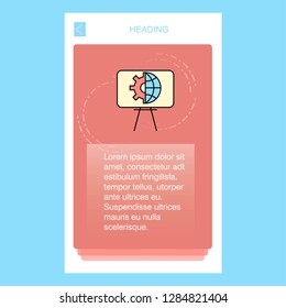 Presentation  mobile vertical banner design design. Vector