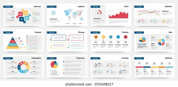 Presentation mockup. Modern business slide template, creative corporate advertising layout. Colorful analytic graphs, bars diagrams. Financial visualization. Infographic presentation vector design