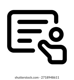 Presentación Icono de línea moderna. Profesional de Vector mínimo que representa la sesión informativa de la presentación de diapositivas 
