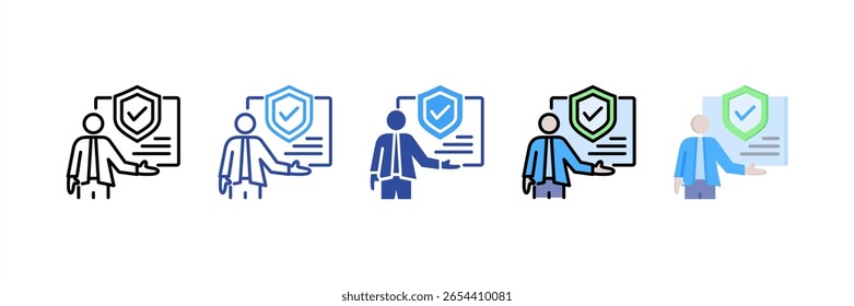 Conjunto de Ícones de Vários Estilos da Apresentação