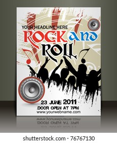 Presentation of music flyer design content background. editable vector illustration