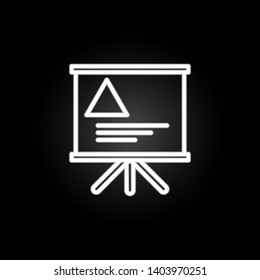 Presentation neon icon. Elements of education set. Simple icon for websites, web design, mobile app, info graphics