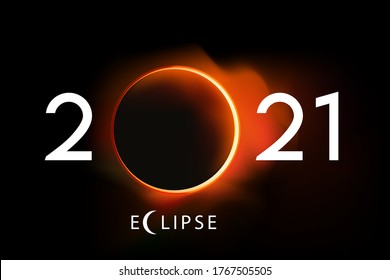 Presentation of the new year 2021 on the theme of astronomy, with a total eclipse of the sun.