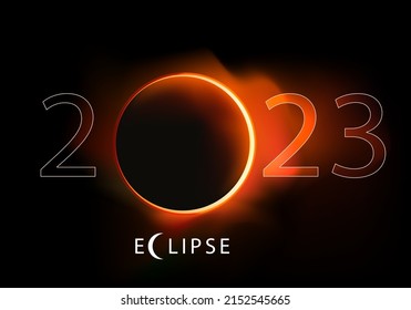 Presentation of the new year 2023 on the theme of astronomy, with a total eclipse of the sun.