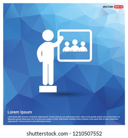 Presentation on business growth icon - Free vector icon