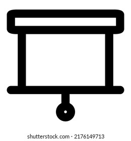 Presentation on a screen for smart school