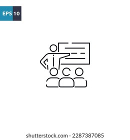 Presentation outline icon Vector illustration