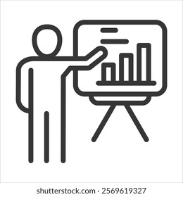 Presentation Outline Icon Vector Illustration