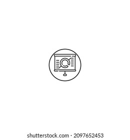 presentation outline style icon in circle