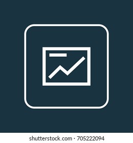 Presentation Outline Symbol. Premium Quality Isolated Chart Element In Trendy Style.