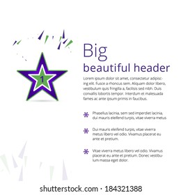Presentation page template