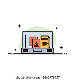 Presentation, Paper, Bag, Briefcase  Business Flat Line Filled Icon Vector Banner Template. Vector Icon Template background