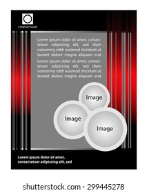 Presentation of Poster flyer design editable vector illustration 