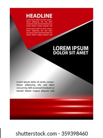 Presentation of Poster flyer design editable vector illustration
