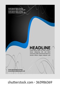 Presentation of Poster flyer design editable vector illustration
