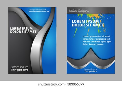 Presentation of Poster flyer design editable vector illustration
