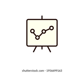 Icono de línea premium de presentación. Pictograma sencillo de alta calidad. Iconos modernos de estilo de contorno. Ilustración vectorial de trazo sobre un fondo blanco. 