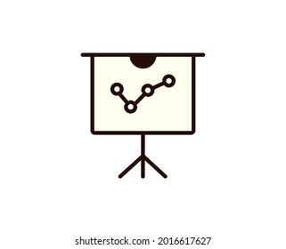 Presentation  premium line icon. Simple high quality pictogram. Modern outline style icons. Stroke vector illustration on a white background. 