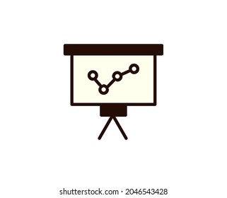 Icono de línea premium de presentación. Pictograma sencillo de alta calidad. Iconos modernos de estilo de contorno. Ilustración vectorial de trazo sobre un fondo blanco. 