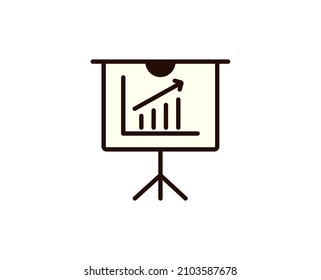 Presentation  premium line icon. Simple high quality pictogram. Modern outline style icons. Stroke vector illustration on a white background. 