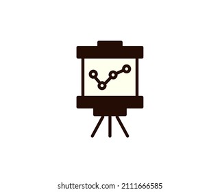 Presentation  premium line icon. Simple high quality pictogram. Modern outline style icons. Stroke vector illustration on a white background. 