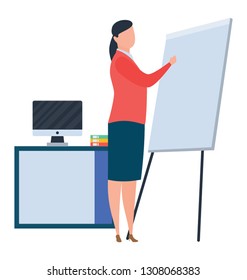 Presentation preparation illustration vector 