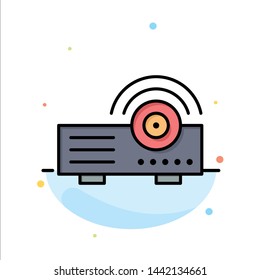 Presentation, Projector, Machine, Service Abstract Flat Color Icon Template