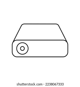 Presentation projector outline icon, vector illustration in trendy style, isolated on white background. Editable perfect graphic resources for many purposes.