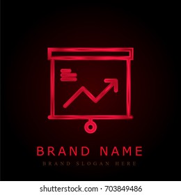 Presentation red chromium metallic logo