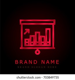 Presentation red chromium metallic logo