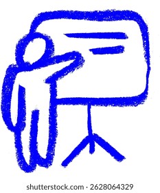 Vector de dibujo de tiza de crayón de icono relacionado