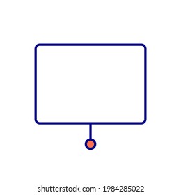 Presentation RGB color icon. Thin line vector illustration.