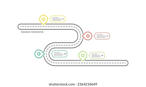 Presentation road map infographic business conceptual template banners