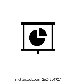 Presentation Screen Displaying a Pie Chart Analysis
