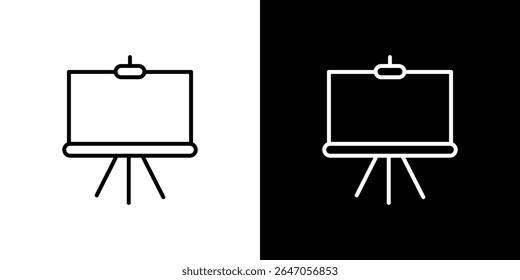 Ícone da tela de apresentação. ícone do vetor Design Gráfico. Ícones Ui Ux