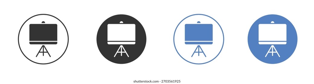 Piktogramm des Präsentationsbildschirm-Symbols für Ihr Website-Design, Logo