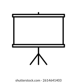 Presentation screen icon for projecting business plans and reports

