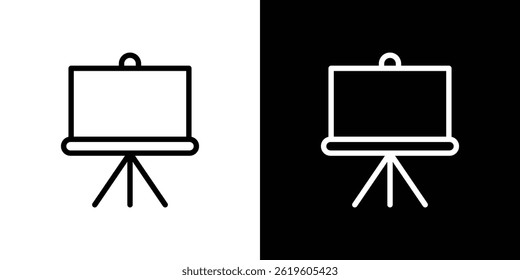 Presentation screen icon Vector symbol in trendy flat style