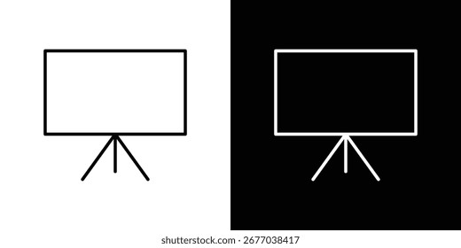 Iconos de la pantalla de presentación. Iconos de arte de línea de trazo