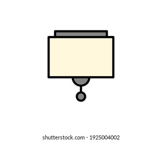 Presentation screen line icon. High quality outline symbol for web design or mobile app. Thin line sign for design logo. Color outline pictogram on white background